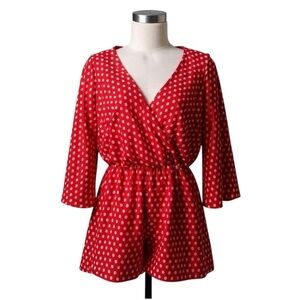 Red & White Romper Francesca's Collections